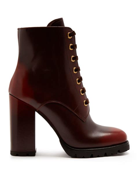 prada brown suede boots|prada 55 leather ankle boots.